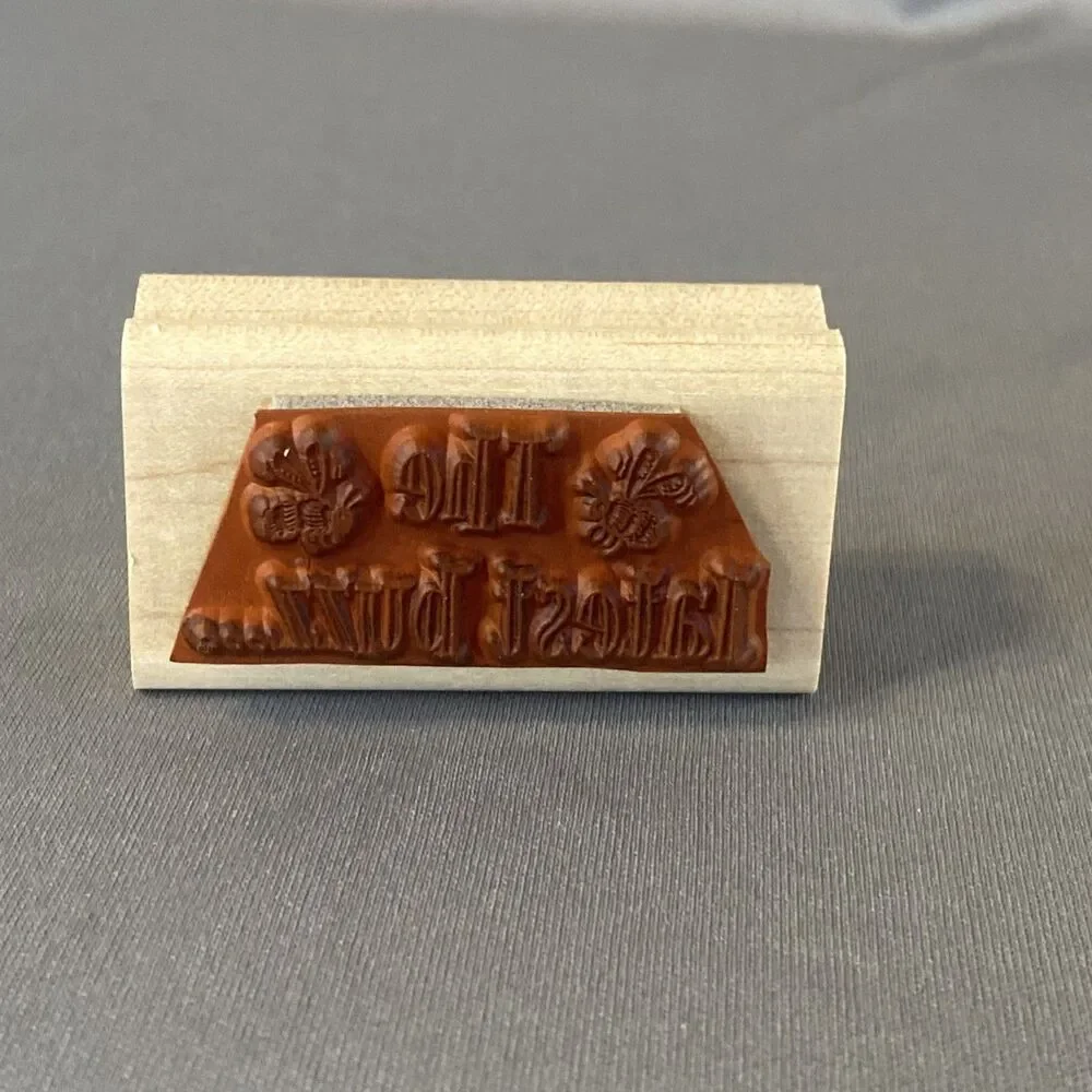 Stampin Up! Wood Rubber Stamp Title Words THE LATEST BUZZ Bee Pun